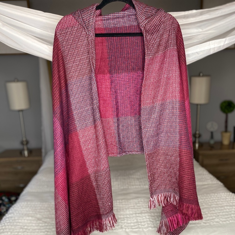 Sweater Poncho with Hood